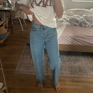 ABrand denim jeans. Worn once! Baggy and loose fit.